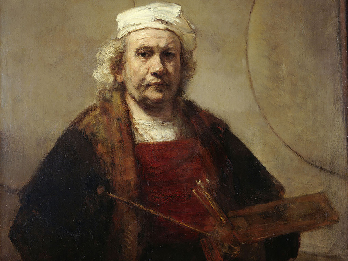  Рембрандт (1606 — 1669) увлекся покупкой предметов искусства, но занимался этим необдуманно, что привело к банкротству в 1656 году. Художник прибегнул к Cessio bonorum (добровольной сдаче имущества кредиторам). Коллекцию картин и редкостей продали за долги за бесценок, гравировальный пресс и дом забрали. Гильдия художников Амстердама запретила коллеге торговать любыми картинами. В последние двадцать лет художник писал портреты на заказ, которые называют вершиной его мастерства как портретиста. Рембрандт. Автопортрет (1665/1669)