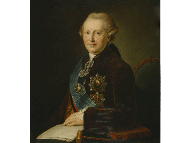 Еще больше на посту пробыл Александр Вяземский. Одного из самых доверенных чиновников Екатерины II назначили генерал-прокурором в 1764 году, а в 1792-м он ушел в отставку. В должности находится почти тридцать лет. Через его руки прошли все самые известные политические дела Екатерининской эпохи: Емельяна Пугачёва, Александра Радищева, Николая Новикова и другие.
Фото: commons.wikimedia.org