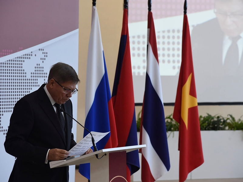 Вячеслав Лебедев выступает на пленарном заседании.