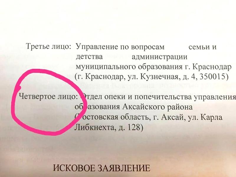 Когда представителем по делу выступает человек без юридического образования, в исковом заявлении вполне может появиться четвертое лицо.