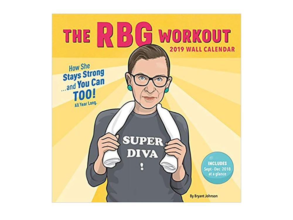 Календарь с тренировками судьи Рут Гизбург от ее тренера Брайанта Джонсона. Фото: amazon.co.uk